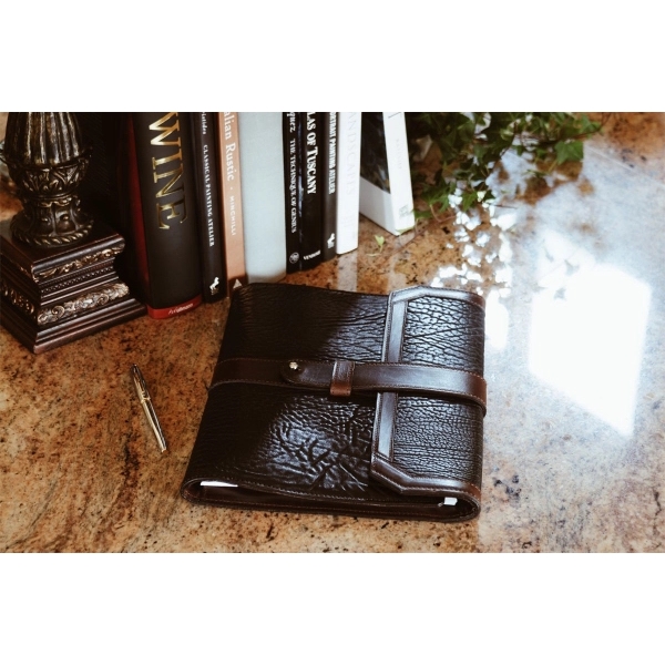 Buffalo Padfolio - Onyx with Walnut Vachetta Trim - Buffalo Padfolio - Onyx with Walnut Vachetta Trim - Image 0 of 9