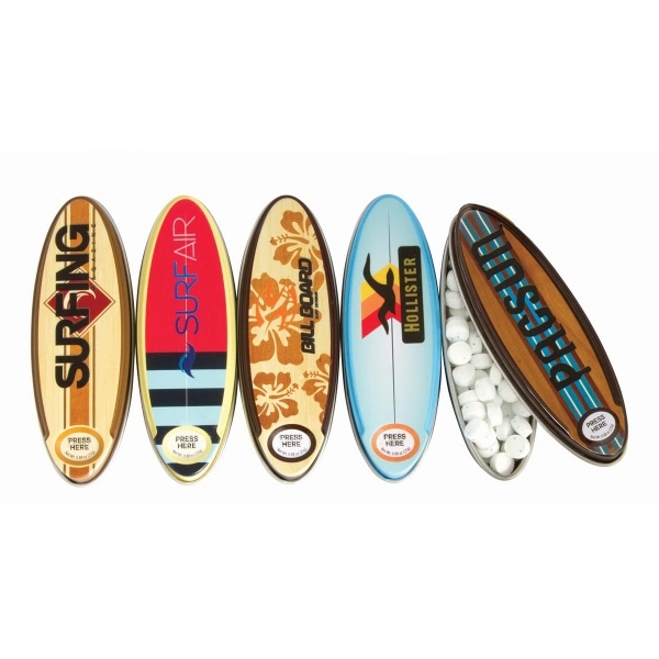 Custom Surfboard Tin with Peppermints