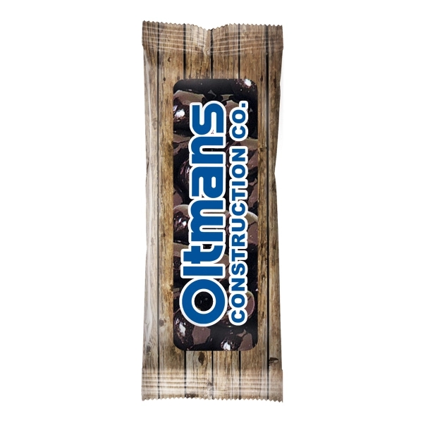Full Color Tube DigiBags Filled with Dark Chocolate Almonds