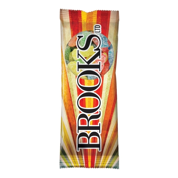 Full Color Tube DigiBags Filled with Sour Kids Candy