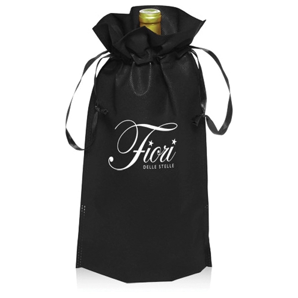 Non-Woven Vineyard Ribbon Drawstring Bags - Non-Woven Vineyard Ribbon Drawstring Bags - Image 1 of 7