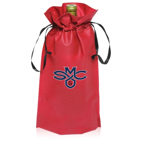 Non-Woven Vineyard Ribbon Drawstring Bags - Non-Woven Vineyard Ribbon Drawstring Bags - Image 2 of 7