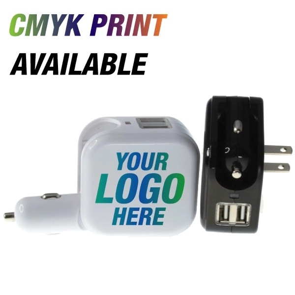 Hilltop - USB Type A charger with AC and car lighter plugs. - Hilltop - USB Type A charger with AC and car lighter plugs. - Image 0 of 11
