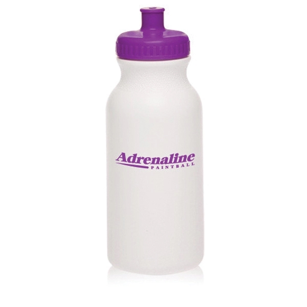 20 oz. White Water Bottle with Push Cap - 20 oz. White Water Bottle with Push Cap - Image 9 of 22