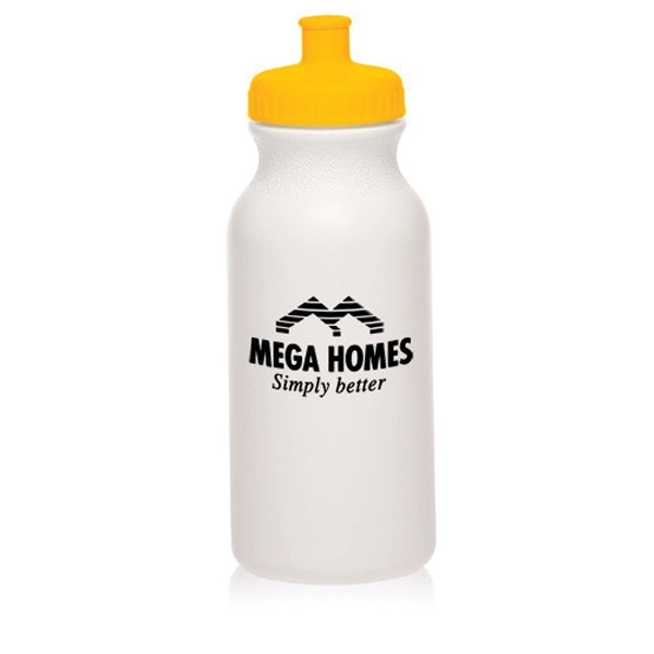 20 oz. White Water Bottle with Push Cap - 20 oz. White Water Bottle with Push Cap - Image 11 of 22