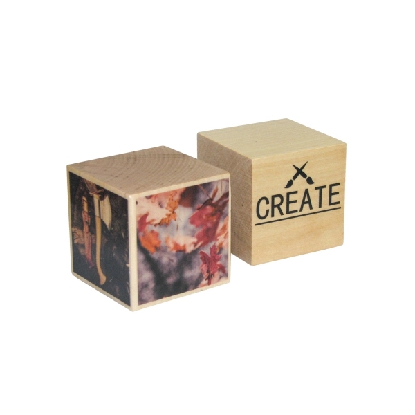 Wood Message Cube - Wood Message Cube - Image 2 of 3