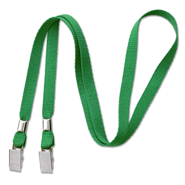 3/8" Open-Ended Event Lanyard/Mask Holder w/ 2 Bulldog Clips - 3/8" Open-Ended Event Lanyard/Mask Holder w/ 2 Bulldog Clips - Image 1 of 6