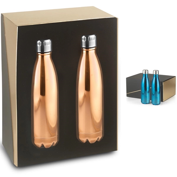 2- 17 oz Electroplated Serendipity Bottles Gift Set