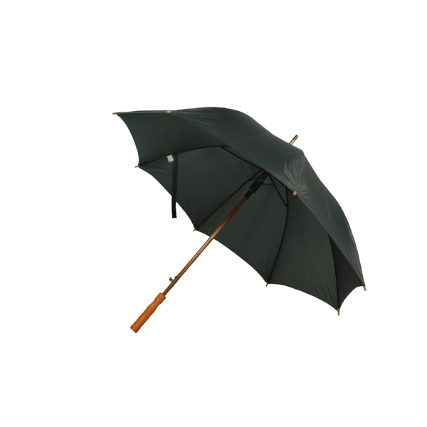 The Upgraded 48" Auto Open Straight Umbrella with wood shaft - The Upgraded 48" Auto Open Straight Umbrella with wood shaft - Image 0 of 6