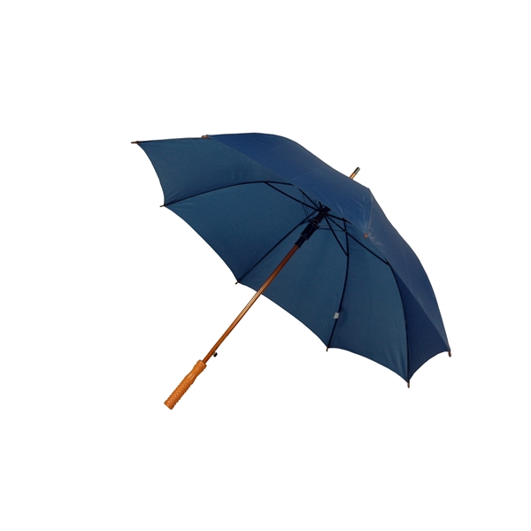 The Upgraded 48" Auto Open Straight Umbrella with wood shaft - The Upgraded 48" Auto Open Straight Umbrella with wood shaft - Image 2 of 6