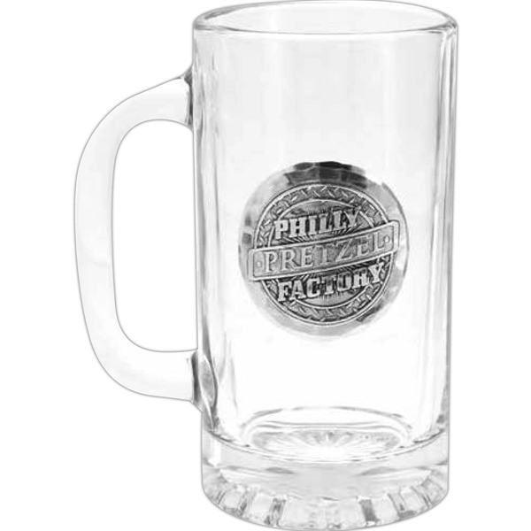 Beer Mug with Metal Medallion - Beer Mug with Metal Medallion - Image 3 of 3