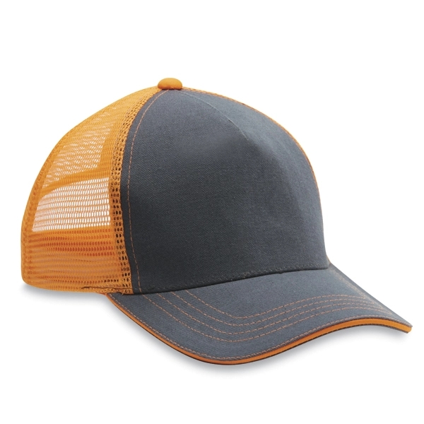 5 Panel Washed Twill Front  Soft Mesh Back Cap - 5 Panel Washed Twill Front  Soft Mesh Back Cap - Image 14 of 21