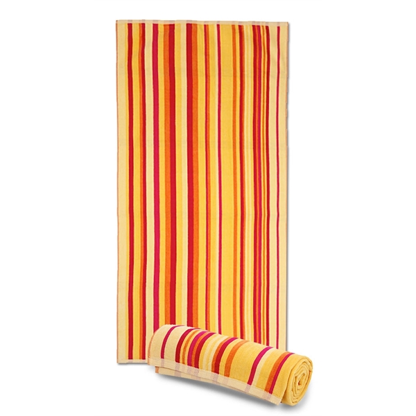 30x60 Terry Velour Cabana Stripe Beach Towels - 30x60 Terry Velour Cabana Stripe Beach Towels - Image 4 of 17