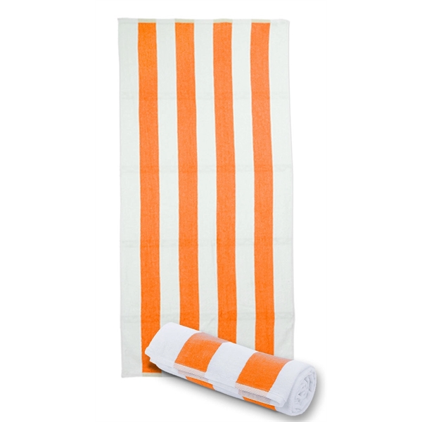 30x60 Terry Velour Cabana Stripe Beach Towels - 30x60 Terry Velour Cabana Stripe Beach Towels - Image 7 of 17