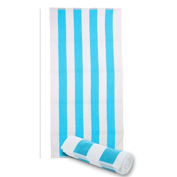 30x60 Terry Velour Cabana Stripe Beach Towels - 30x60 Terry Velour Cabana Stripe Beach Towels - Image 10 of 17