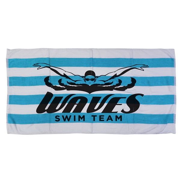 30x60 Terry Velour Cabana Stripe Beach Towels - 30x60 Terry Velour Cabana Stripe Beach Towels - Image 17 of 17