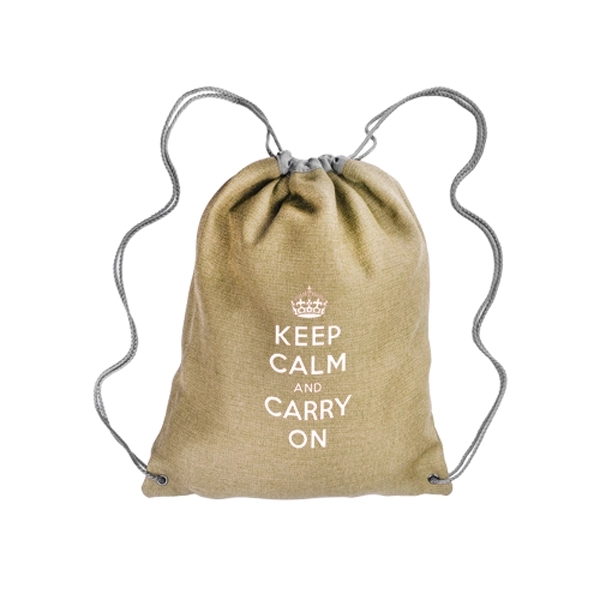 Cromwell Linen Drawstring Backpacks - Cromwell Linen Drawstring Backpacks - Image 1 of 8