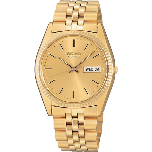 seiko mens gold watch