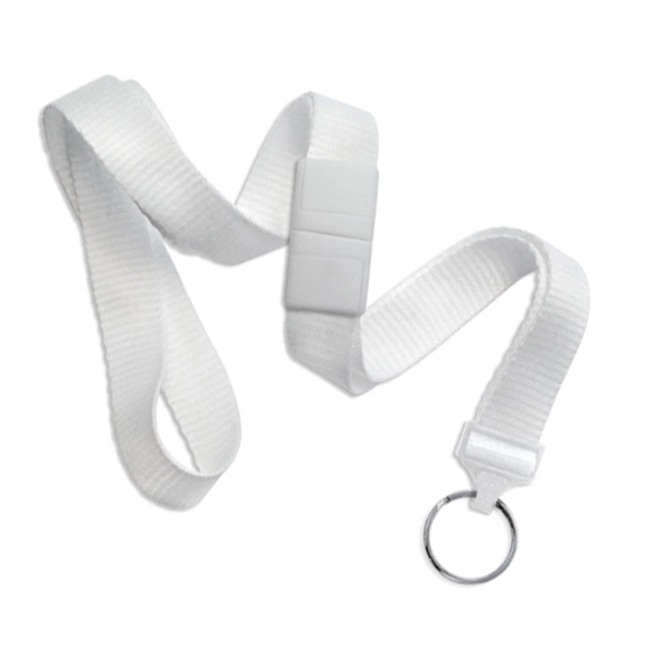 5/8" Blank Breakaway Lanyard with Split Ring, Flat Ribbed - 5/8" Blank Breakaway Lanyard with Split Ring, Flat Ribbed - Image 7 of 12