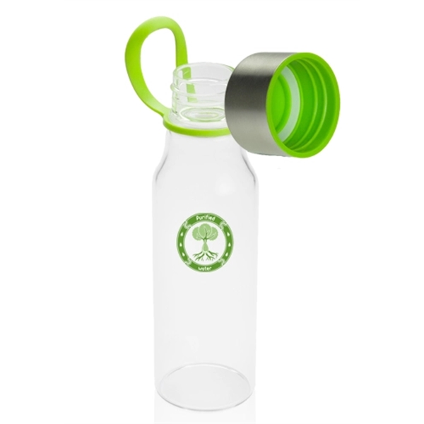 17 oz. Glass Water Bottles with Carrying Strap