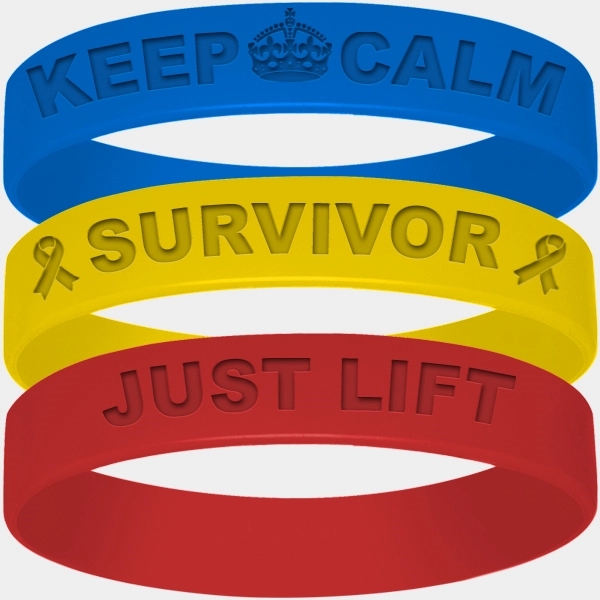 Custom Debossed Silicone Wristbands - Custom Debossed Silicone Wristbands - Image 8 of 11