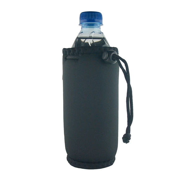 Bottle Can Coolie With Drawstring and Clip - Bottle Can Coolie With Drawstring and Clip - Image 1 of 10