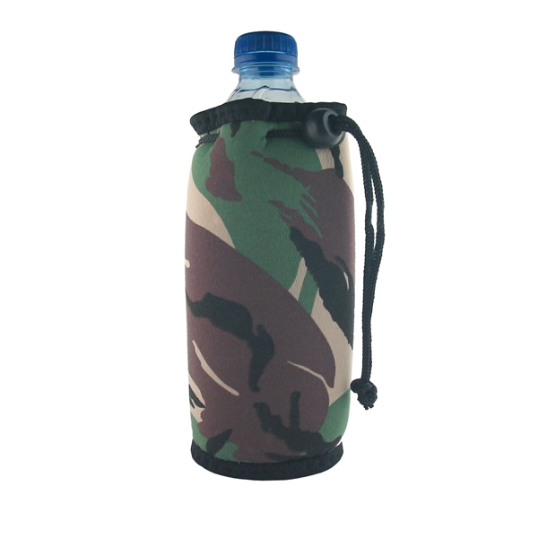 Bottle Can Coolie With Drawstring and Clip - Bottle Can Coolie With Drawstring and Clip - Image 3 of 10