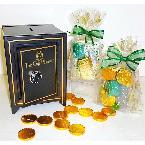 Gourmet Chocolate Financial Themed Money Safe Gift