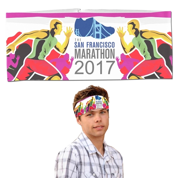 The Austin Sublimation 4 Color Process Sporty Headband - The Austin Sublimation 4 Color Process Sporty Headband - Image 0 of 0