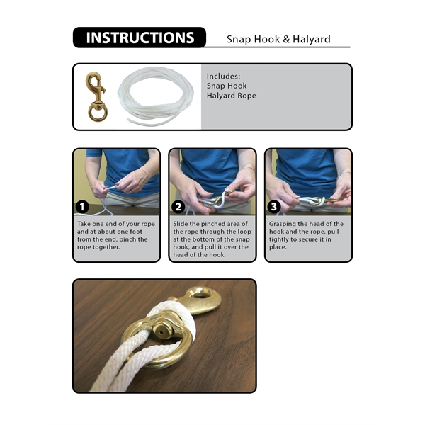 4 3/4" Solid Brass Swivel Snap Hook - 4 3/4" Solid Brass Swivel Snap Hook - Image 1 of 1