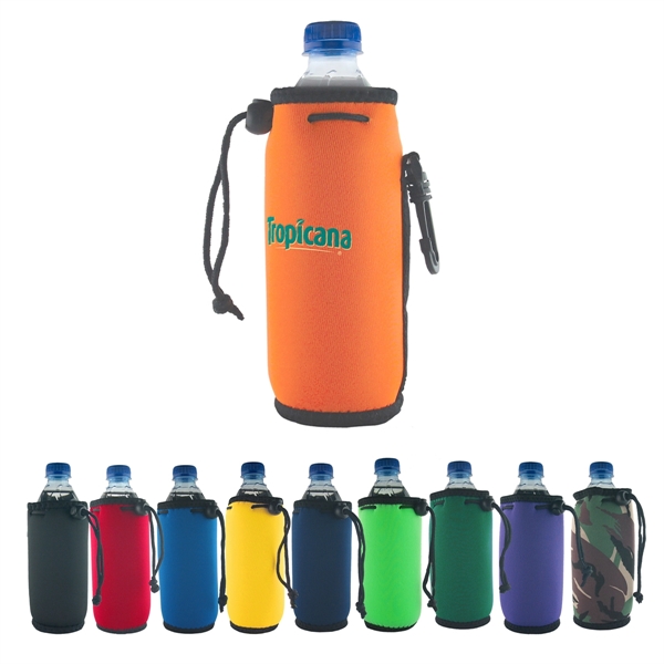 Bottle Can Coolie With Drawstring and Clip - Bottle Can Coolie With Drawstring and Clip - Image 0 of 10