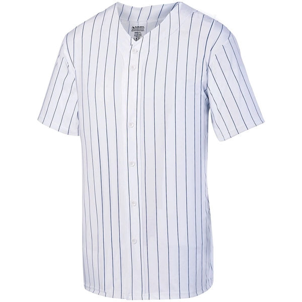 Pinstripe Full Button Baseball Jersey - Pinstripe Full Button Baseball Jersey - Image 1 of 3