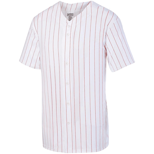 Youth Pinstripe Full Button Baseball Jersey - Youth Pinstripe Full Button Baseball Jersey - Image 2 of 3