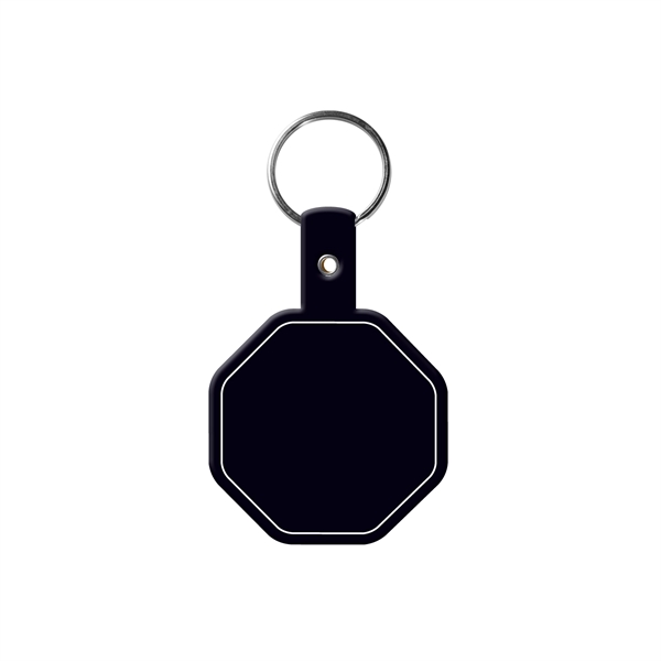 Stop Sign Flexible Key Tag with Split Ring Keychain - Stop Sign Flexible Key Tag with Split Ring Keychain - Image 1 of 17