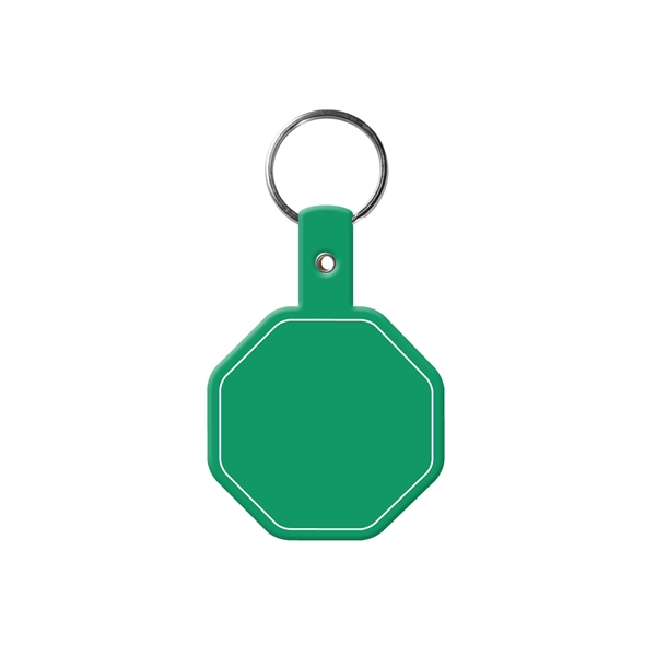 Stop Sign Flexible Key Tag with Split Ring Keychain - Stop Sign Flexible Key Tag with Split Ring Keychain - Image 5 of 17