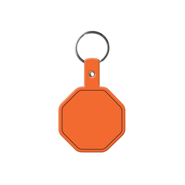 Stop Sign Flexible Key Tag with Split Ring Keychain - Stop Sign Flexible Key Tag with Split Ring Keychain - Image 6 of 17