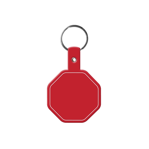 Stop Sign Flexible Key Tag with Split Ring Keychain - Stop Sign Flexible Key Tag with Split Ring Keychain - Image 7 of 17
