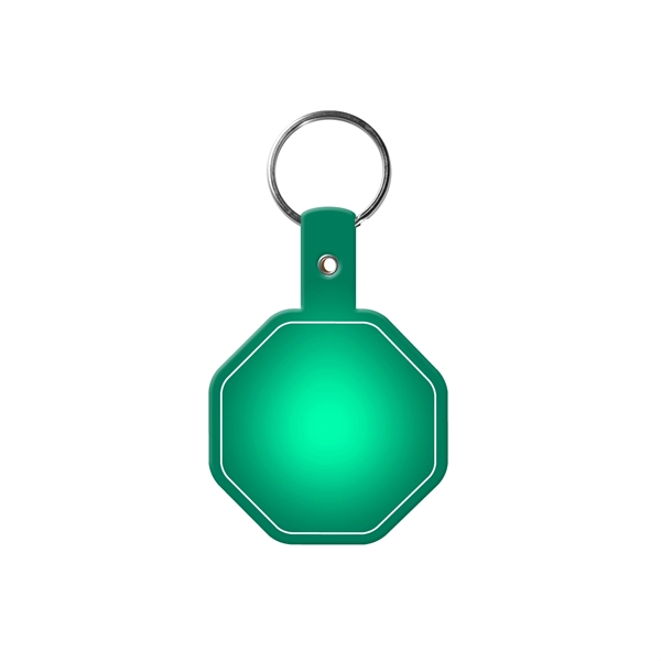 Stop Sign Flexible Key Tag with Split Ring Keychain - Stop Sign Flexible Key Tag with Split Ring Keychain - Image 11 of 17