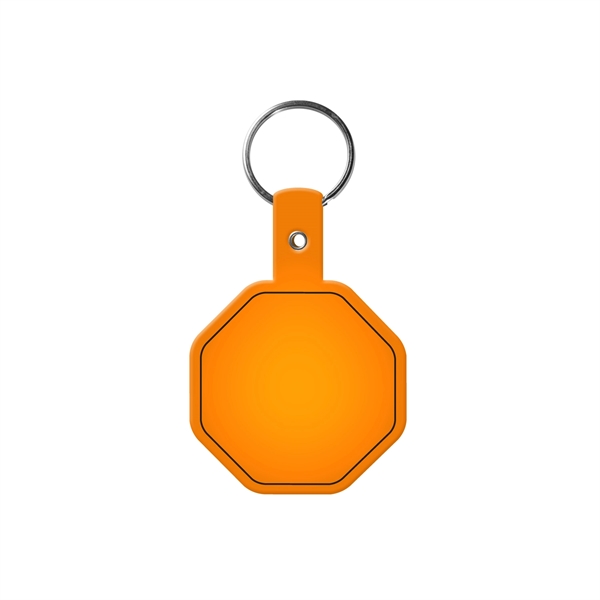 Stop Sign Flexible Key Tag with Split Ring Keychain - Stop Sign Flexible Key Tag with Split Ring Keychain - Image 13 of 17