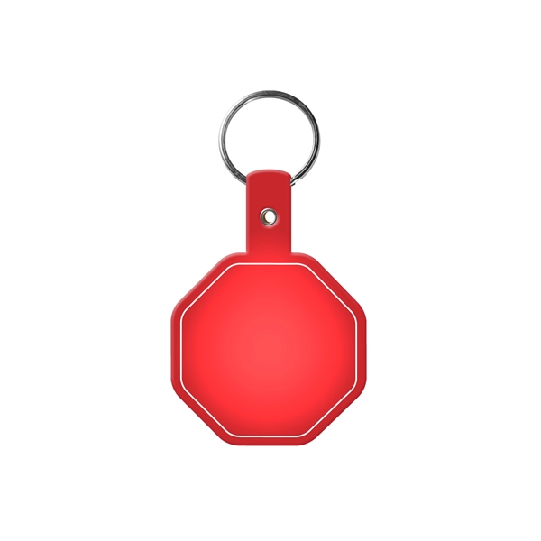 Stop Sign Flexible Key Tag with Split Ring Keychain - Stop Sign Flexible Key Tag with Split Ring Keychain - Image 15 of 17