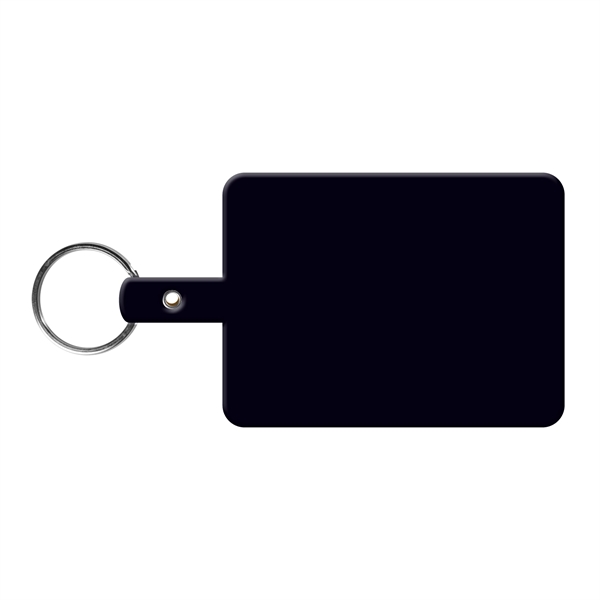 Large Rectangle Flexible Key Tag with Split Ring Keychain - Large Rectangle Flexible Key Tag with Split Ring Keychain - Image 1 of 17