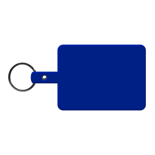 Large Rectangle Flexible Key Tag with Split Ring Keychain - Large Rectangle Flexible Key Tag with Split Ring Keychain - Image 2 of 17