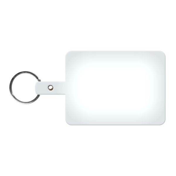 Large Rectangle Flexible Key Tag with Split Ring Keychain - Large Rectangle Flexible Key Tag with Split Ring Keychain - Image 10 of 17