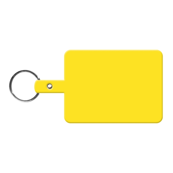 Large Rectangle Flexible Key Tag with Split Ring Keychain - Large Rectangle Flexible Key Tag with Split Ring Keychain - Image 17 of 17