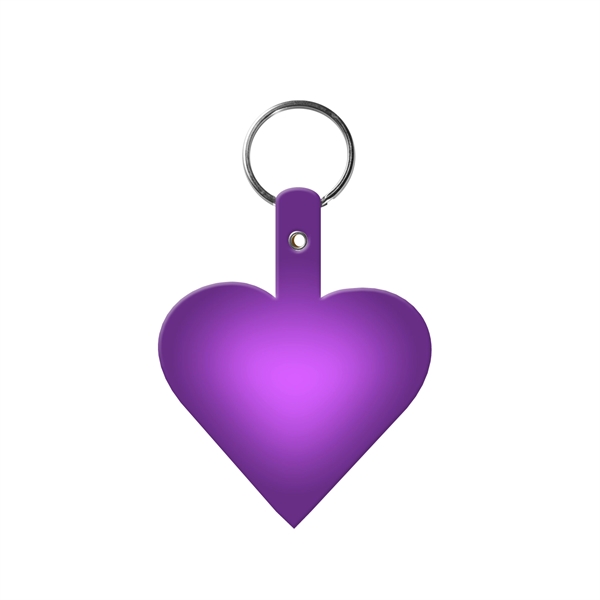 Heart Shape Key Tag with Keyring - Heart Shape Key Tag with Keyring - Image 1 of 4