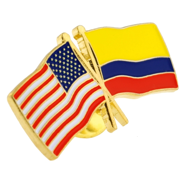 USA & Columbia Flag Pin - USA & Columbia Flag Pin - Image 1 of 1