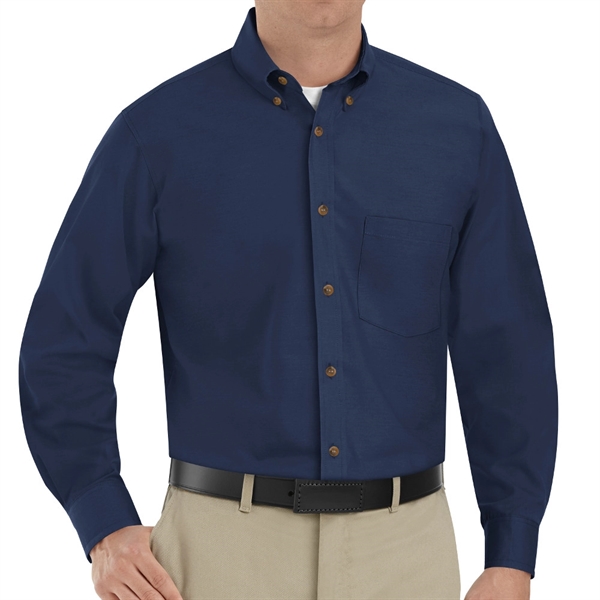Red Kap® Men's Long Sleeve Poplin Dress Shirt - Red Kap® Men's Long Sleeve Poplin Dress Shirt - Image 4 of 8