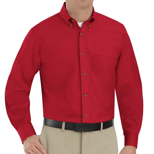 Red Kap® Men's Long Sleeve Poplin Dress Shirt - Red Kap® Men's Long Sleeve Poplin Dress Shirt - Image 6 of 8
