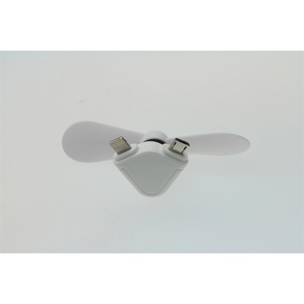 Mini USB Fan with Lightning and Micro - Mini USB Fan with Lightning and Micro - Image 1 of 8