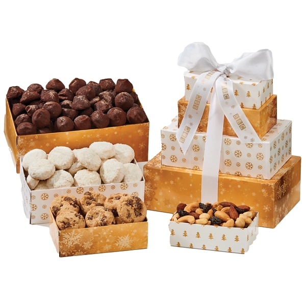 Four-Tier Tower - Bakery Item, Nuts, Pretzels